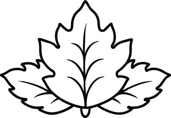 Naklejka premium autumn leaf vector icon.eps