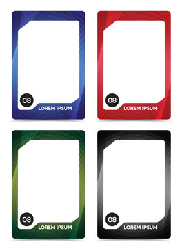 sport card picture frame border template