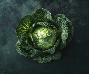 Fototapeta premium Raw Green Organic Napa Cabbage