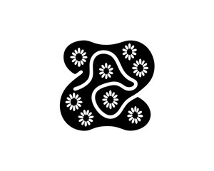 creative details Chrysanthemum Garden Icon vector illustration   