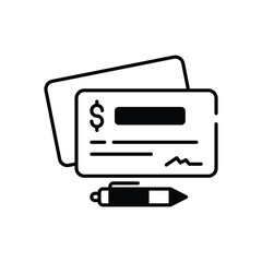 Cheque Vector icon