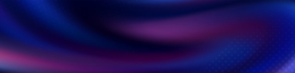 Abstract deep purple and blue flowing background.