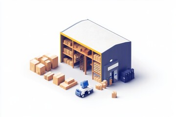 Predictive analytics tool assisting businesses to optimize inventory management strategies isolated on white