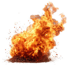 Intense flames erupt. Fire background. Abstract fire illustration.