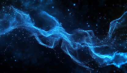 Blue energy flow with cosmic dust.