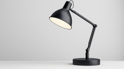 Modern Desk Lamp Illuminating Minimalist Workspace, Stylish Lighting for Home Office or Study Area