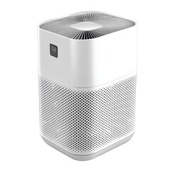 Modern white air purifier on a transparent background.