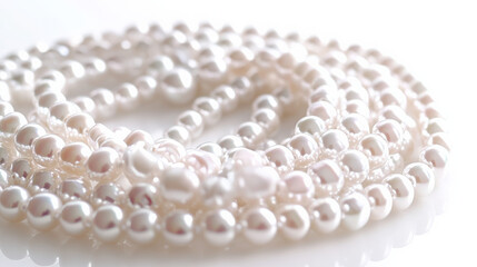 pearl necklace isolated on white