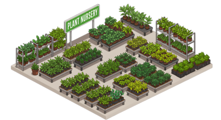 Browsing Plant Nursery with Shelves and Tables Full of Plants