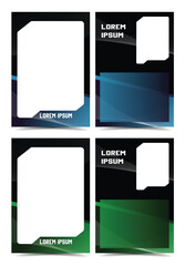 Sport player trading card frame border template