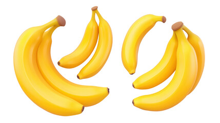 A vibrant arrangement of several golden yellow bananas a popular tropical fruit known for its nutritional benefits and versatility in cooking and smoothies