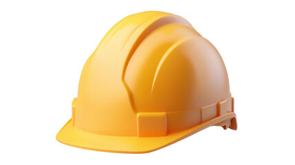Fototapeta premium A bright yellow hard hat an essential item of personal protective equipment PPE for construction workers and others working in hazardous environments