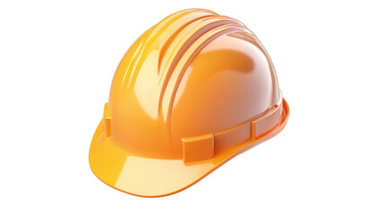Fototapeta premium An orange protective hard hat designed for use in construction industrial and other hazardous work environments to provide head protection and safety