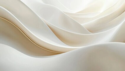 Obraz premium Cream silk waves with soft folds.