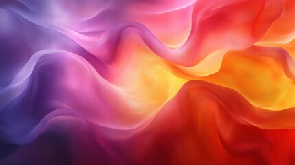 Obraz premium Colorful Abstract Waves of Silk in Purple, Pink, Orange and Red