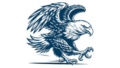 eagle engraving vector illustration
