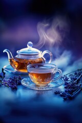 Hot tasty tea is served. Healthy drink. Relaxation.
