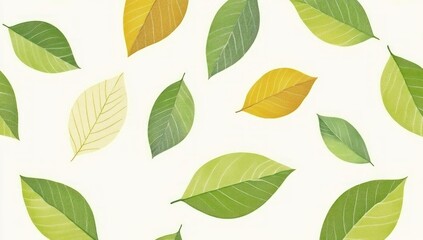 Falling autumn leaves pattern.