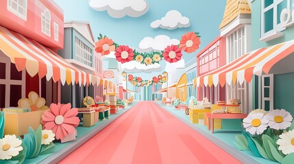 Festive Flower Street Market.