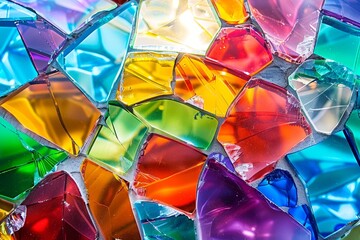 Broken Glass with Shattered Pieces