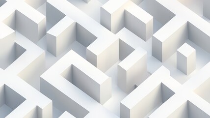Clean Abstract Geometric Cube Pattern for Futuristic Wallpaper