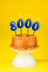 Number of followers or likes - Candle number 8000