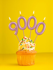 Candle number 9000 - Number of followers or likes