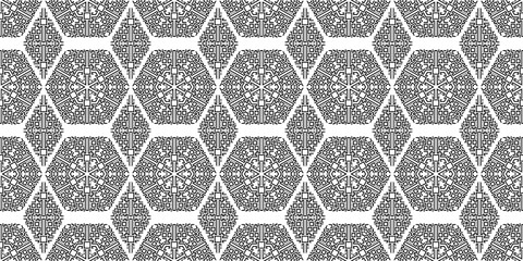 Seamless Transparent Monochrome Art Deco Style Geometric Pattern Wallpaper
