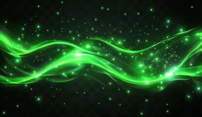 Fototapeta premium Green Energy Wave Abstract Background. (1)