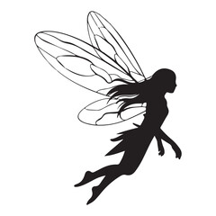 Magical Fairy with Transparent Wings and Leafy Outfit, Digital Fantasy Art Design