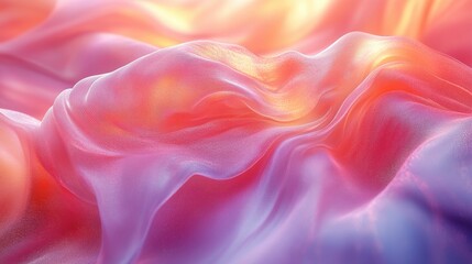 Obraz premium Soft Flowing Fabric Texture in Gradient Pink and Orange Tones