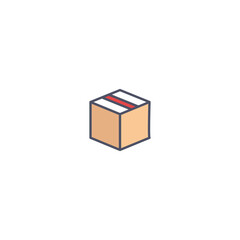 cardboard icon illustration logo design