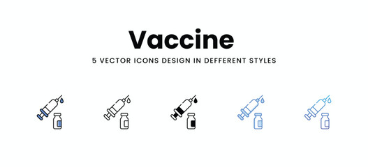 Vaccine  vector icons set stock illustration