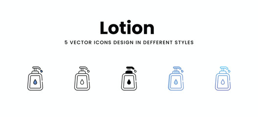 Lotion  vector icons set stock illustration