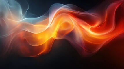 Obraz premium Abstract Flowing Colors in a Dark Background for Creative Design