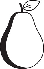 vector illustration of an  avocado  