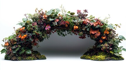 Fototapeta premium Floral Arch: A Lush Paradise of Orchids and Greenery
