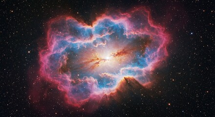 Obraz premium The Colorful Cosmic Nebula in Deep Space