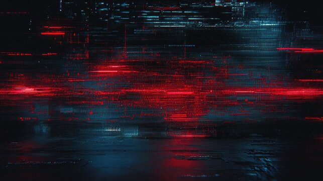 No signal glitch effect on a dark background. Digital distortion with pixel noise and screen error, perfect for retro visuals, cyberpunk designs
