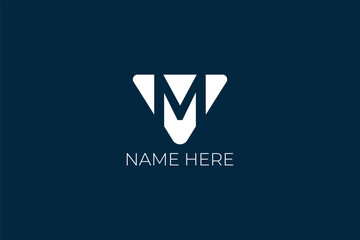 Letter M modern logo design