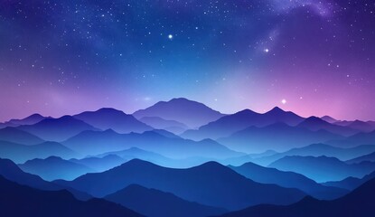 Starry Night Mountain Range. (7)