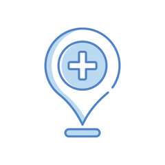 Fototapeta premium Pharmacy Location Vector icon