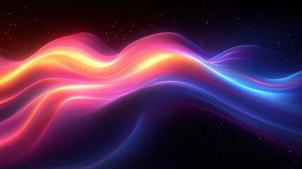 Obraz premium Colorful Abstract Waves Flowing in a Stellar Environment
