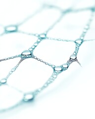 realistic 3D close-up of a dewdrop-covered spiderweb fragment, clean lighting, detailed texture, isolated on white