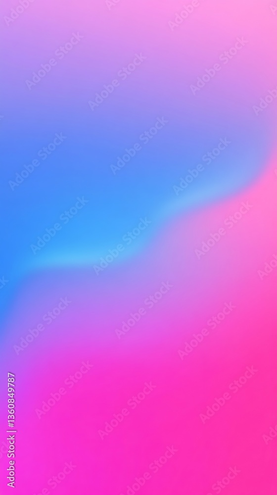 Wall mural vibrant pink and blue gradient creating a smooth and modern background