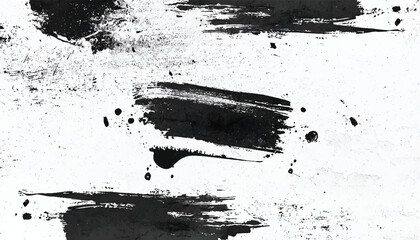 Black brushstroke textures for artistic backgrounds. Black paint strokes. Brush strokes texture. Vector paint brush strokes.