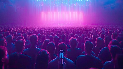 Immersive Concert Experience: A Sea of Fans United by Music's Power