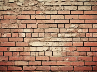 Obraz premium Brick wall background. Realistic brick wall vector illustration with detailed texture. Seamless brick wall. 