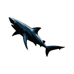 Shark Illustration, Powerful Sea Creature for Ocean, Wildlife, and Marine Animal Art