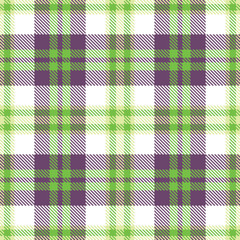 Dusty Apple and Neon Light Khaki Seamless Tartan Textile Design